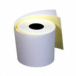 PCM Rollo de Papel Autocopia, 60 x 57mm, Blanco/Amarillo, 100 Rollos 