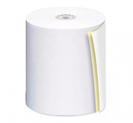 PCM Rollo de Papel Autocopia, 70 x 76mm, Blanco/Amarillo, 50 Rollos 
