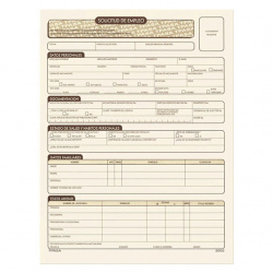 PCM Block Solicitud de Empleo, 25 Hojas - 5 Piezas 