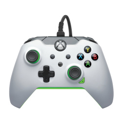 PDP Gamepad Neon White, Alámbrico, Blanco, para Xbox One/Series S/X 