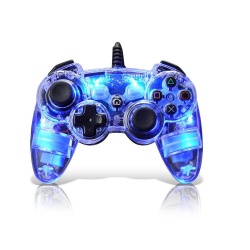 PDP Controller AfterGlow AP.1 para PS3, con Cables, Azul/Transparente 