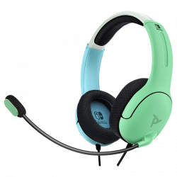 PDP Audífonos Gamer LVL40 para Nintendo Switch, Alámbrico, 3.5mm, Verde/Azul 