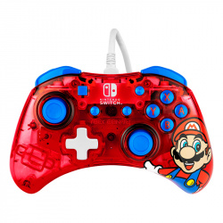 PDP Control para Nintendo Switch Rock Candy Mario Punch, Alámbrico, Rojo/Azul 