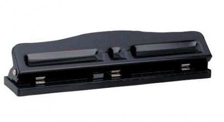 Pegaso Perforadora de 3 Orificios 303, Ajustable, Negro 