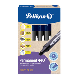 Pelikan Marcador Permanente 440, Azul, 10 Piezas 