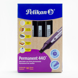 Pelikan Marcador Permanente 440, Negro, 10 Piezas 