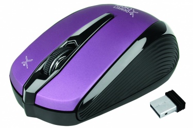 Mouse Perfect Choice Mini Óptico, PC-044185-00003, Inalámbrico, 1000DPI, USB, Morado 