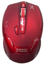 Mouse Perfect Choice Perfect Track Tech PC-044598, Inalámbrico, USB, 1480DPI, Rojo 