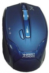 Mouse Perfect Choice Perfect Track Tech PC-044604, Inalámbrico, USB, 1480DPI, Azul 