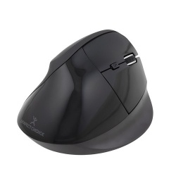 Mouse Ergonómico Perfect Choice Óptico PC-044895, RF Inalámbrico, 1600DPI, Negro 