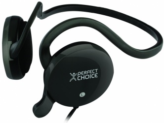 Perfect Choice Audífonos con Micrófono Slimneck, Alámbrico, 1.8 Metros, Negro 
