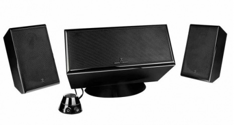 Perfect Choice PC-112129 Bocinas Estéreo con Subwoofer Doble, Alámbrico, 2.1, 30W RMS, Negro 