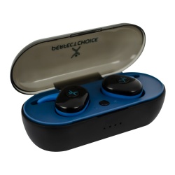 Perfect Choice Audífonos Intrauriculares Bassoons, Inalámbrico, Bluetooth, Negro/Azul 