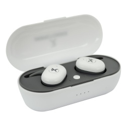 Perfect Choice Audífonos Intrauriculares Bassoons, Inalámbrico, Bluetooth, Blanco 