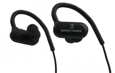 Perfect Choice Audífonos Intrauriculares Deportivos con Micrófono Effort, Inalámbrico, Bluetooth, Negro 