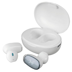 Perfect Choice Audífonos Intrauriculares con Micrófono Shell, Inalámbrico, Bluetooth, USB, Blanco 