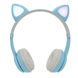 Perfect Choice Audífonos para Niños Catto, Bluetooth, Alámbrico/Inalámbrico, 3.5mm, Azul 