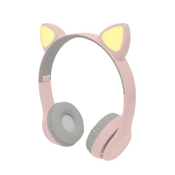 Perfect Choice Audífonos para Niños Catto, Bluetooth, Alámbrico/Inalámbrico, 3.5mm, Rosa 