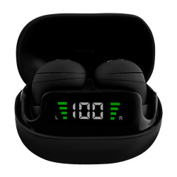 Perfect Choice Audífonos Intrauriculares con Micrófono TWS Mini Tiny Beats, Inalámbrico, Bluetooth, USB-C, Negro 