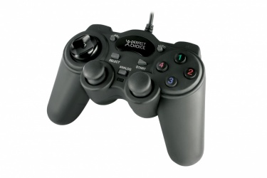 Perfect Choice Mini Control para Juegos PC, PC-120391,  8 Botones y Vibración, USB, Negro 
