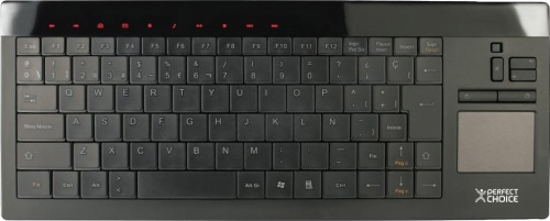 Teclado Perfect Choice Mini Touch PC-200642, Inalámbrico, Negro 