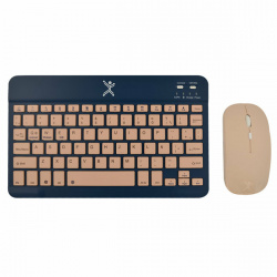 Kit de Teclado y Mouse Perfect Choice Genova, Inalámbrico, RF Inalámbrico + Bluetooth, Azul (Español) 