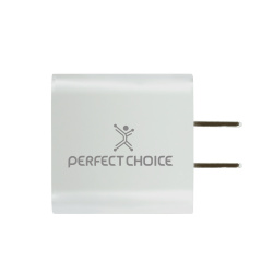 Perfect Choice Cargador de Pared, 20W, 1x USB C/1x USB 2.0, Blanco 