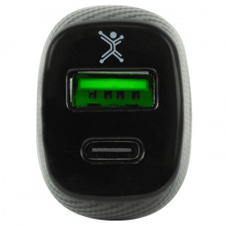 Perfect Choice Cargador para Auto PC-240884, 24V, 1x USB-C, 1x USB-A, Negro 