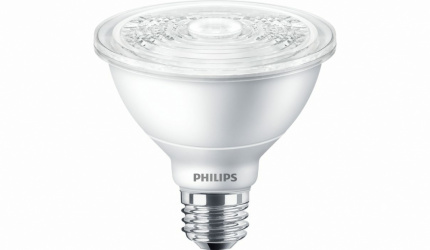 Philips Foco LED PAR30 S/L F40, Luz Blanca, Base E26, 12W, 880 Lúmenes, Blanco, Ahorro de 84% vs Foco Tradicional de 75W 