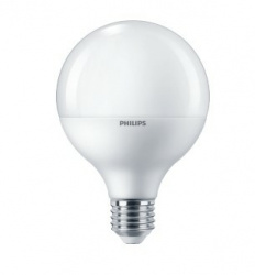 Philips Foco Tipo Globo LED G30, Luz Blanco Cálido, Base E27, 13W, 1521 Lúmenes, Blanco, Ahorro de 87% vs Foco Tradicional de 100W 