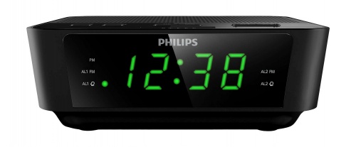 Philips Radio Despertador AJ3116M/37, FM, Negro 