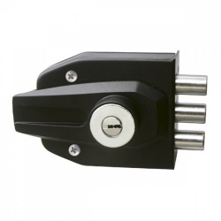 Philips Cerradura de Sobreponer AS3000ANE, Derecha/Izquierda, 3 Barras, Negro 