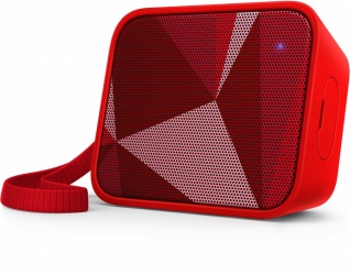 Philips Bocina Portátil PixelPop, Bluetooth, Alámbrico/Inalámbrico, 4W RMS, Rojo - Resistente al Agua 