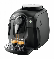 Saeco Cafetera Xsmall para Expreso/Capuchino, 2 Tazas, Negro/Plata 