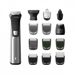 Philips Recortadora Multigroom series 7000, 14 Peines, Negro 