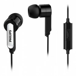 Philips Audífonos Intrauriculares con Micrófono SHE1405BK/94, Alámbrico, 1.2 Metros, 3.5mm, Negro 