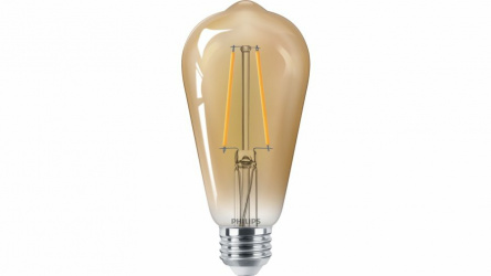 Philips Foco LED Clásico ST19, Luz Cálida, Base E26, 40W, 300 Lúmenes, Marrón Transparente 