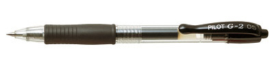 Pilot Bolígrafo G2-5 Gel Ink, Negro, 12 Piezas 
