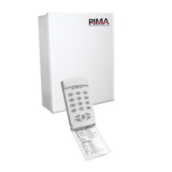 PIMA Kit de Alarma de 6 Zonas y Teclado LED , Inalámbrico, Blanco -  incluye Gabinete 