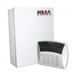 PIMA Kit de Alarma de 6 Zonas y Teclado LED 6 Zonas, Alámbrico, Blanco 
