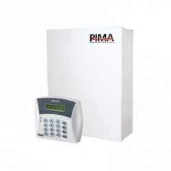 PIMA Kit de Alarma Hibrido H8-RXN400 de 8 a 16 Zonas, Alámbrico, Blanco - incluye Teclado y Gabinete 