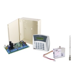 PIMA Kit Sistema de AlarmaHibrido de 8 a 16 Zonas H8-RXN400-TRUH, Inalámbrico, incluye Panel, Teclado y Gabinete 