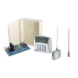 Pima Kit de Alarma 8 a 16 Zonas, Inalámbrico - incluye Panel/Comunicador UHF 470-510MHz/Teclado/Gabinete 