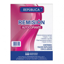 Pinos Altos Block de Remisiones Autocopiante, 22 Hojas - 1 Pieza 