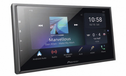 Pioneer Autoestéreo Multimedia DMH-Z6350BT, Bluetooth, FLAC/MP3/WMA/AAC, Bluetooth, USB, Negro 