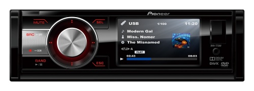 Pioneer Autoestéreo con Pantalla 3'', CD/DVD/MP3, USB 