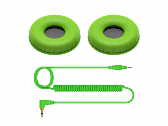 Pioneer Cable AUX 3.5mm Macho - 3.5mm Macho, 1.2 Metros, Verde, para HDJ-CUE1 - incluye Almohadillas 