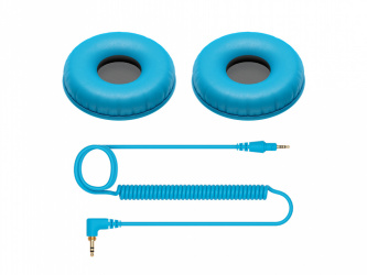 Pioneer Cable AUX 3.5mm Macho - 3.5mm Macho, 1.2 Metros, Azul, para HDJ-CUE1 - incluye Almohadillas 
