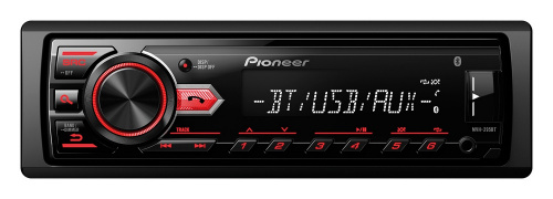 Pioneer Autoestéreo MVH-295BT, CD, USB 2.0, AM/FM, Negro 