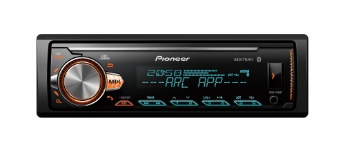 Pioneer Autoestéreo MVH-X30BT, 88W, FLAC/MP3/WAV/WMA, Bluetooth/USB/CD, Negro 